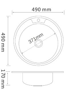 Кухонная мойка РМС MG8-49 нержавеющая сталь